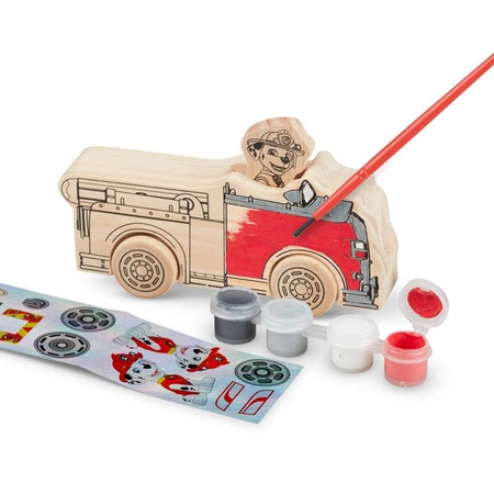 Zestaw do kreatywnej zabawy figurki drewniane Psi Patrol Wooden Craft Kit – Vehicles Melissa and Doug 33266