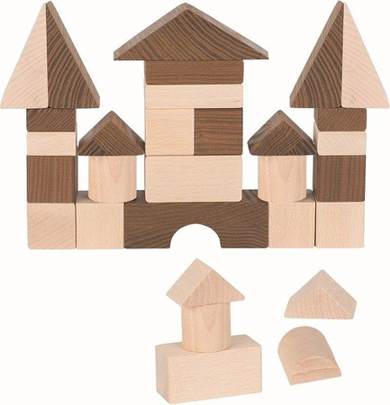 Klocki drewniane 30 elementów 58537- Goki, układanki dla dzieci