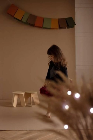 Stołek X, naturalny, Babai