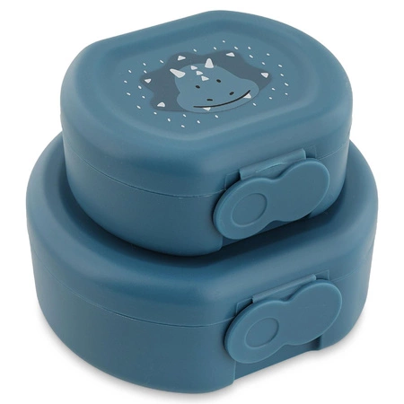 Zestaw pojemników na przekązki z klipsem 2 szt. - Triceratops Trixie Baby