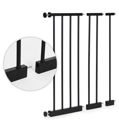 Bramka barierka zabezpieczająca 74-130 cm na schody i drzwi metal drewno dodatkowe panele