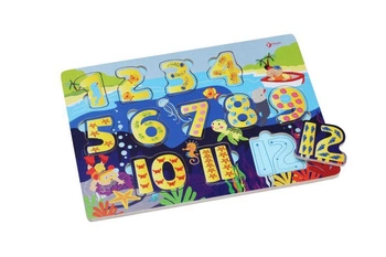 Puzzle drewniane z cyferkami