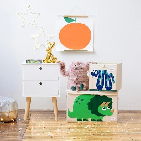 3 Sprouts Pudełko Zamykane Dinozaur Green