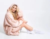 Bluza koc Oversize Pudrowy róż Cozy Noxxiez CH357