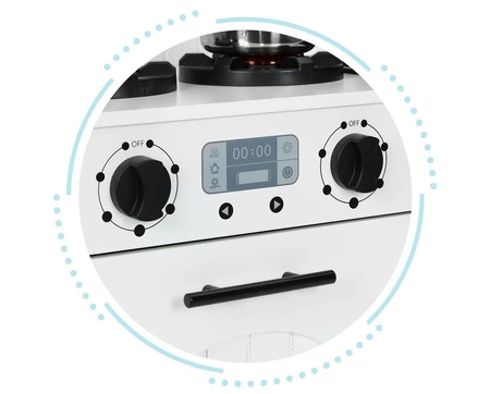 Drewniana kuchnia dla dzieci piekarnik palniki mikrofala akcesoria ECOTOYS