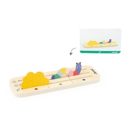 Drewniana układanka Orientacja w przestrzeni Ogród 3+, Janod