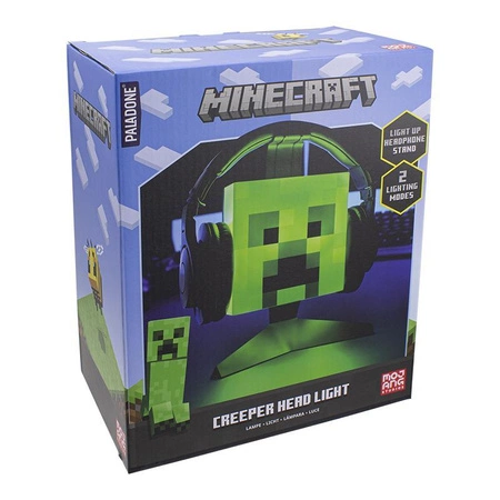 Minecraft Creeper light & headphone stand - 23,5 cm / lampka - stojak na słuchawki Minecraft Creeper