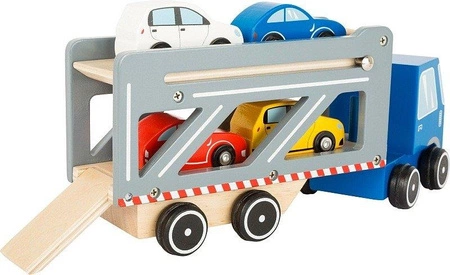 Metalowa zabawka samochód Transporter 8588-Small Foot, pojazdy dla dzieci