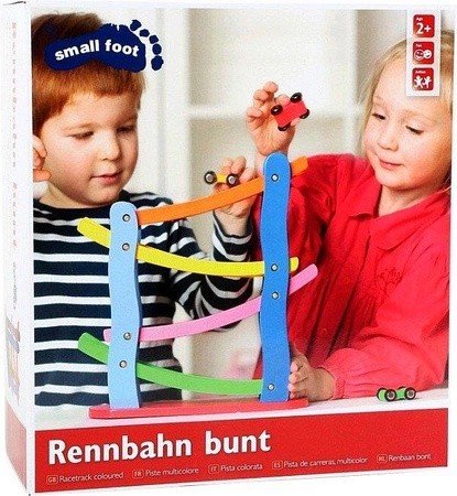 Kolorowy tor wyścigowy, small foot design - zabawki drewniane