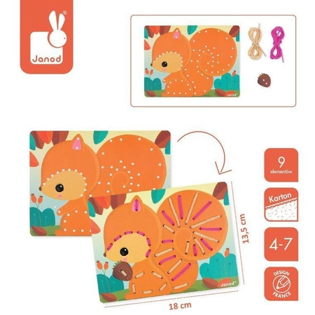 Zabawka manipulacyjna – przeplatanka Zwierzątka, Janod