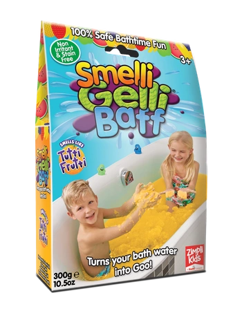 Display 10 szt., magiczny proszek do kąpieli, Gelli Baff Smelli, Guma Balonowa/ Tutti Frutti, 3+, Zimpli Kids