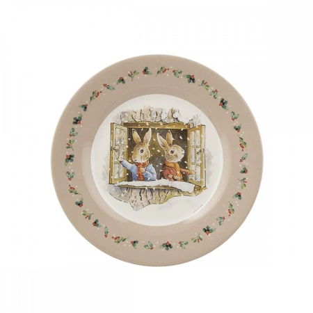 Talerz fi 20 cm Peter Rabbit Christmas Window | Petit Jour Paris®