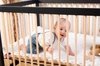 Childhome PLAYPEN 97 BLACK/NATUREL + WHEELS