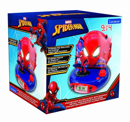 Budzik z projektorem Spider Man Lexibook  RP500SP