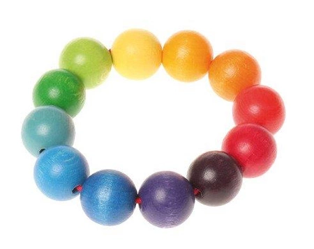 Perełki na rączkę, bransoletka, pastelowa, 0+, Grimm's