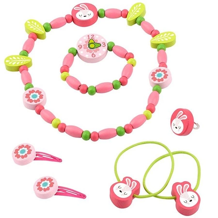 TOOKY TOY Zestaw dla Dziewczynki Biżuteria Spinki Branzoletka Gumki do Włosów Naszyjnik