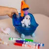 WOOPIE ART&FUN Zestaw Kreatywny DIY Koloruj i Czyść Magiczny Jednorożec Zwierzaki 4 szt. + Wanna do Mycia + Kolorowanka