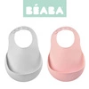 Beaba Zestaw śliniaków silikonowych z kieszonką 2 szt. light mist + vintage pink