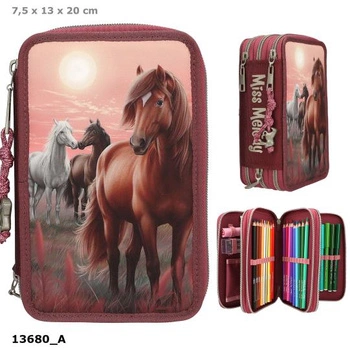 Piórnik 3-komorowy z wyposażeniem Miss Melody Dreamland 13680A