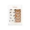 Lulujo Boho Kocyk Muślinowy Black Birds/Mudcloth 2szt.