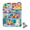 Puzzle drewniane W mieście 6 elementów, 18 m+, Janod