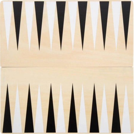 Zestaw trzech gier szachy warcaby tryktrak Gold Edition 12222-Small Foot, gry drewniane