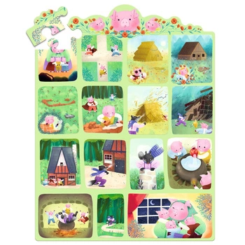 Puzzle opowieść - TRZY MAŁE ŚWINKI 35 el. DJ07051