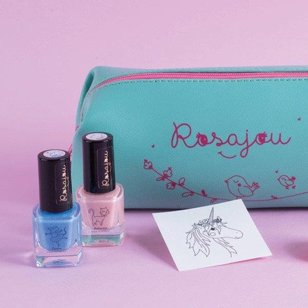 Kosmetyczka dla dzieci, zielona saszetka | Rosajou®