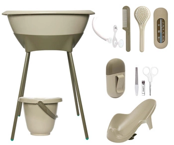 Zestaw kąpielowy 8 elem. LUMA Olive Green