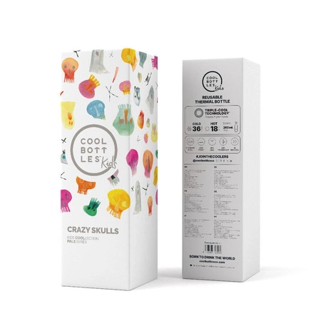 Cool Bottles Butelka termiczna Kids 260 ml Triple cool Crazy Skulls