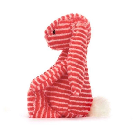 JellyCat - Króliczek Evey Czerwono - Kremowy 31 cm
