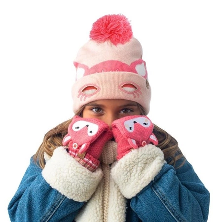 FlapJack Czapka dla Dziecka z Pomponem Jelonek M/L