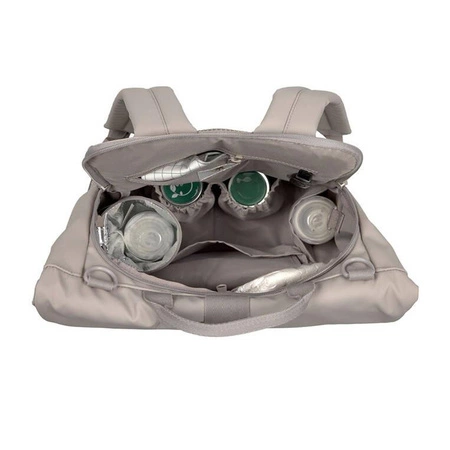 Lassig Green Label Plecak dla mam z akcesoriami Rolltop Up Backpack taupe (Edycja limitowana)