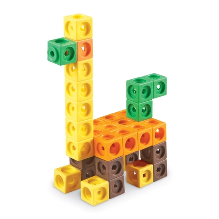 Klocki, Kostki matematyczne, Zestaw edukacyjny 200 szt. - MathLink Cubes