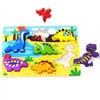 TOOKY TOY Grube Puzzle Montessori Dinozaury Dopasuj Kształty