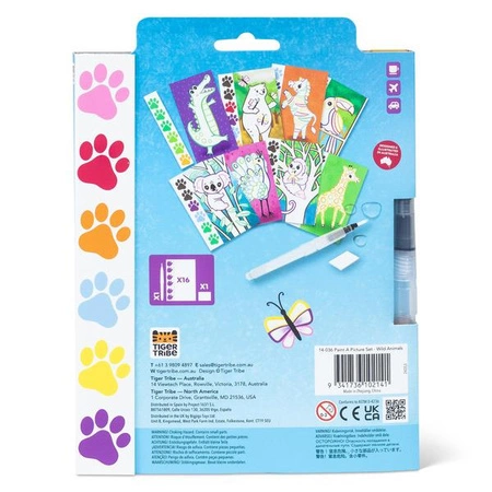 Tiger Tribe Przenośne Kolorowanki Wodne – Dzikie Zwierzęta
