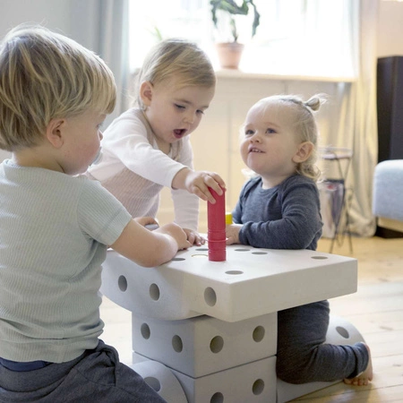 MODU Explorer kit 8in1 - Kreatywne klocki rozwijające motorykę dużą, czerwony