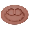 EZPZ Silikonowy talerzyk z podkładką mały 2w1 Mini Mat brązowy