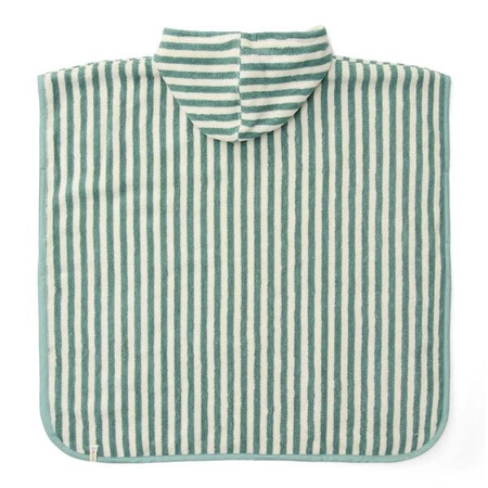 Little Dutch Poncho plażowe Seashells and Stripes Surf Blue