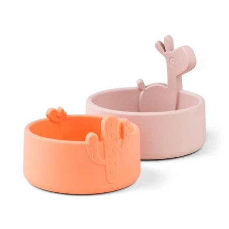 Done by Deer Miseczka Silikonowa 2 szt. Lalee Powder/Coral