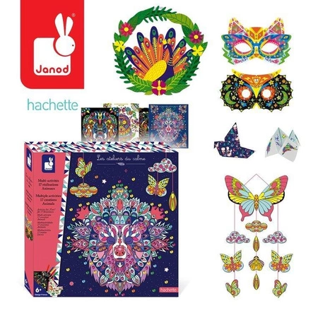 Multizestaw kreatywny 17 dekoracji Zwierzęta 6+, Janod