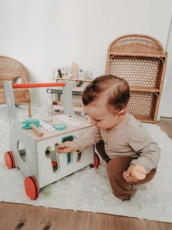 Pchacz i warsztat narzędziowy w jednym 10614-Small Foot, pchacze i warsztaty narzędziowe dla dzieci