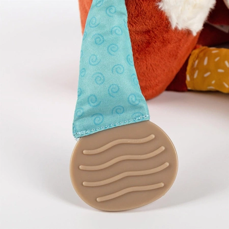 Zabawka rozwojowa Lisek szeleścik grzechotka gryzaczek piszczałka sigikid