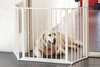 Bramka kojec barierka ochronna dla dzieci i zwierząt 5 paneli 60 cm metal biały ECOTOYS