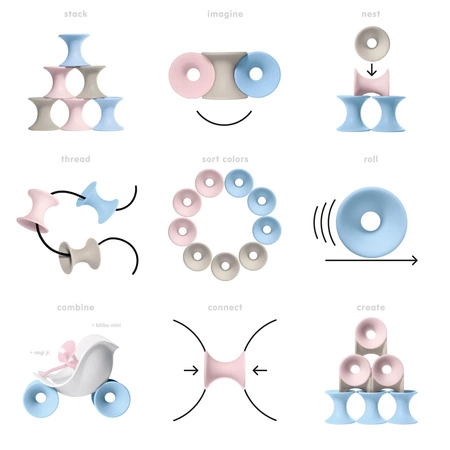 Zabawka kreatywna Tulu PASTEL - 9 szt.