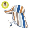 Lassig Czapka przeciwsłoneczna z daszkiem i osłoną karku UV80 Splash & Fun Fale blue/nature, rozm. 50/51