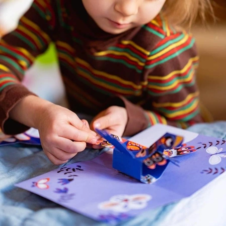 Zestaw kreatywny Przestrzenne kartki pop-up 3D Zwierzęta 6+, Janod