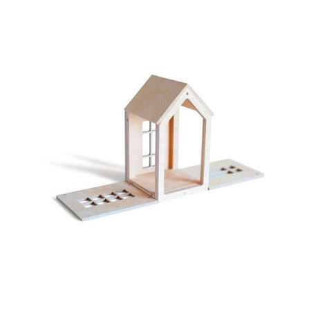 Domek dla lalek z magnesami, rozm M, szary, Babai