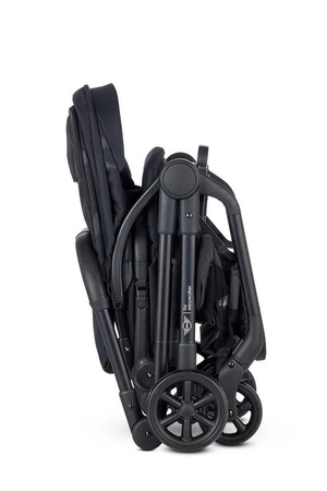 MINI by Easywalker Buggy TURN Kompaktowy wózek spacerowy z obrotowym siedziskiem 360° Oxford Black (z osłoną przeciwdeszczową w zestawie)