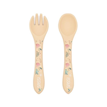 Sztućce silikonowe dla dzieci zestaw Leniwiec SASS